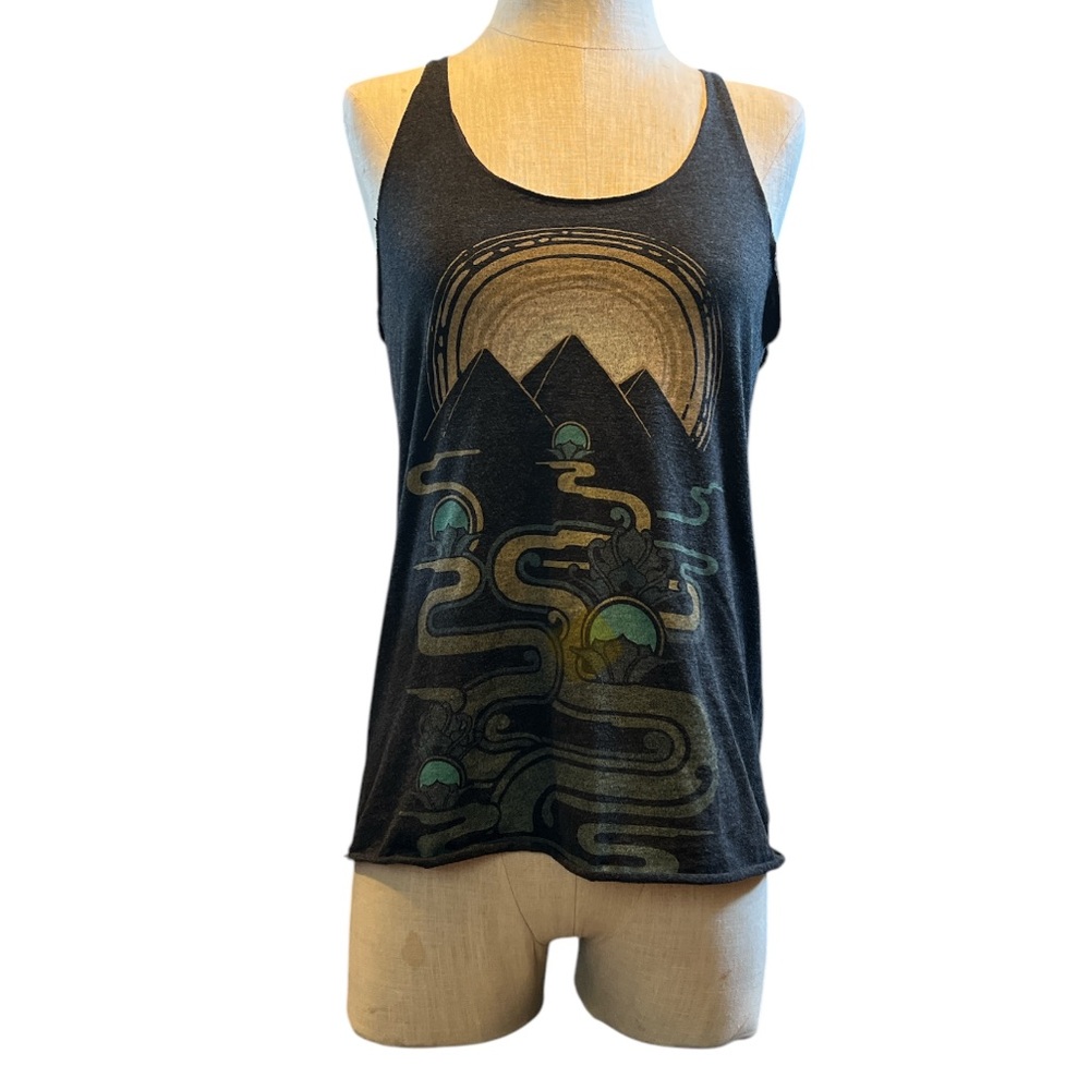 Black Graphic Tank Top